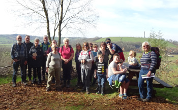 Group of walkers in Longwood, Lampeter