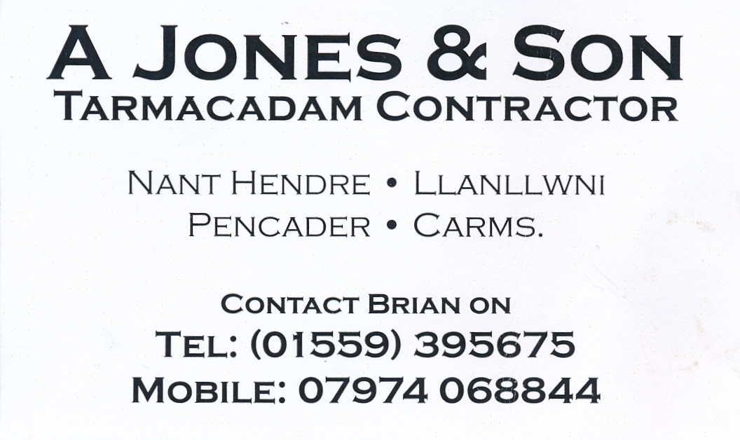 A Jones and Son Tarmacadam Contractor